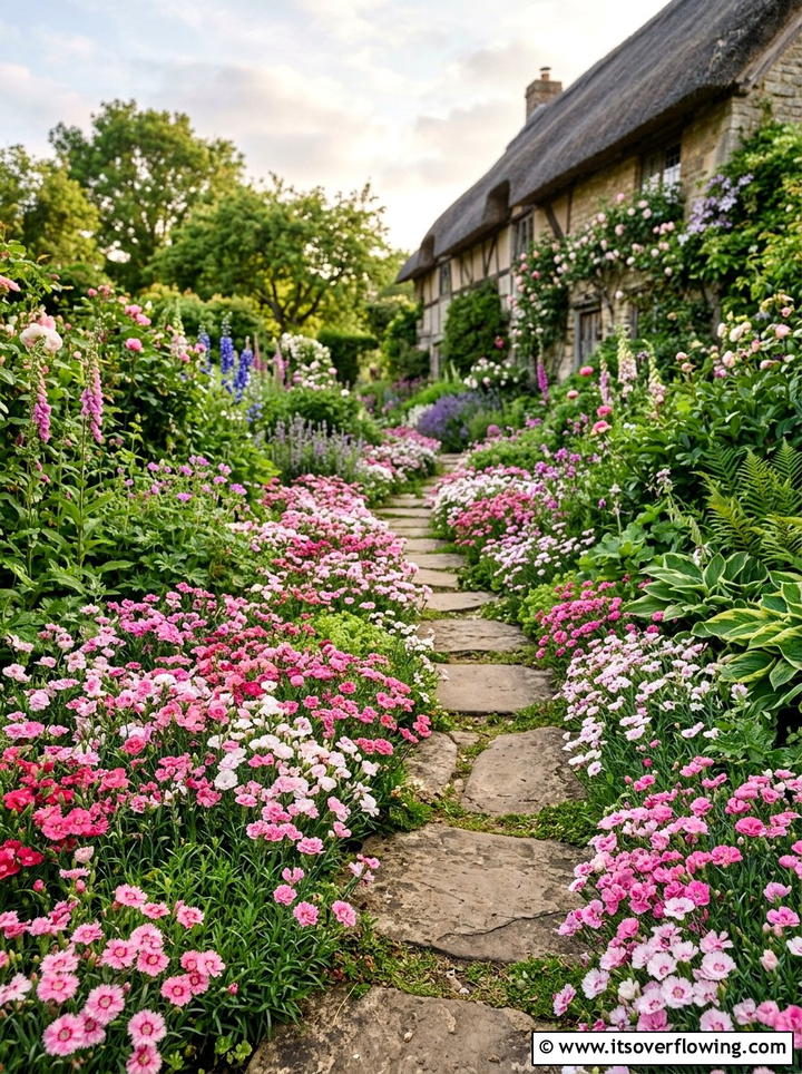 Dianthus cottage garden - 25 creative garden ideas with edible flowers