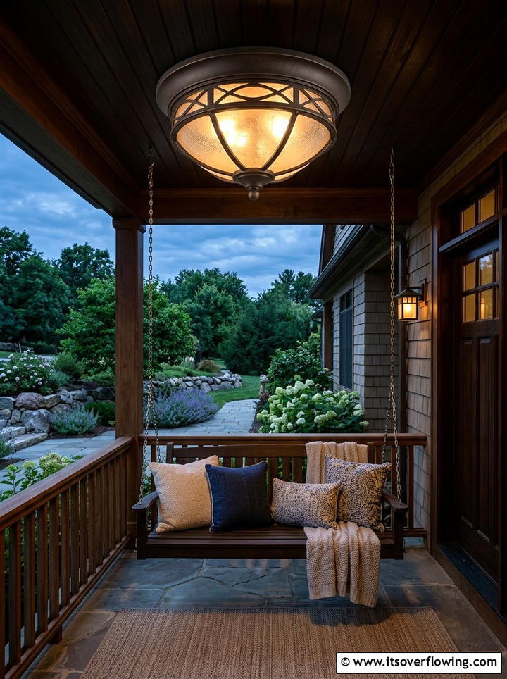 Dimmable porch ceiling light - 25 front porch ideas with smart lighting