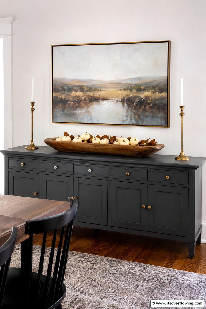 Dining Room Sideboard - 50 Minimalist Fall Decor Ideas to Upgrade Spaces Now