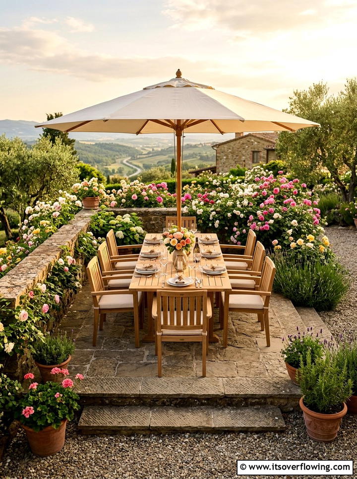 Dining terrace - 25 garden design ideas with outdoor rooms