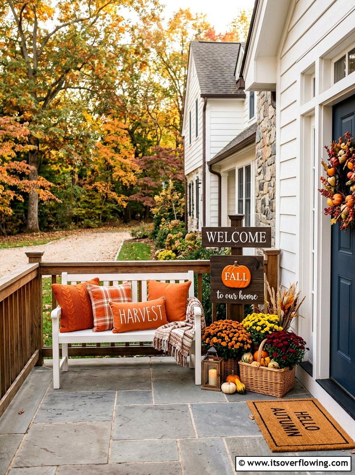 Distressed wood welcome sign - 25 front porch ideas with welcome signs