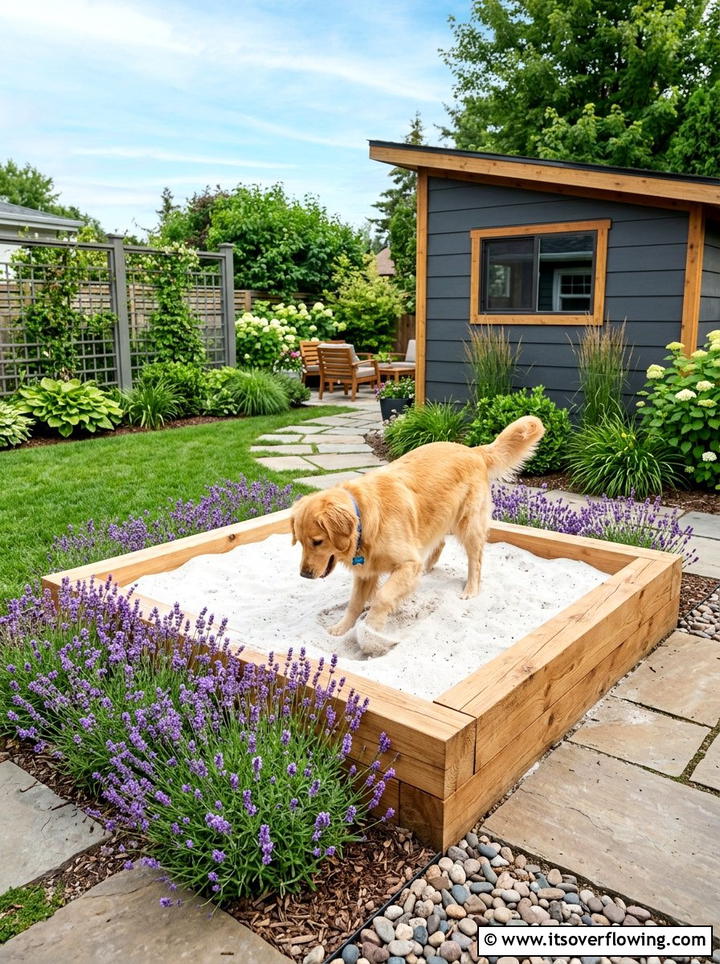 Dog Digging Box - 25 backyard ideas for dogs