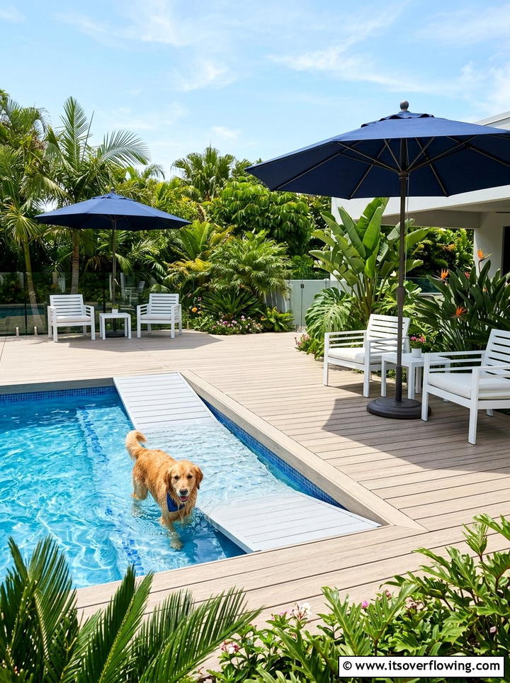 Dog Pool Deck - 25 backyard ideas for dogs