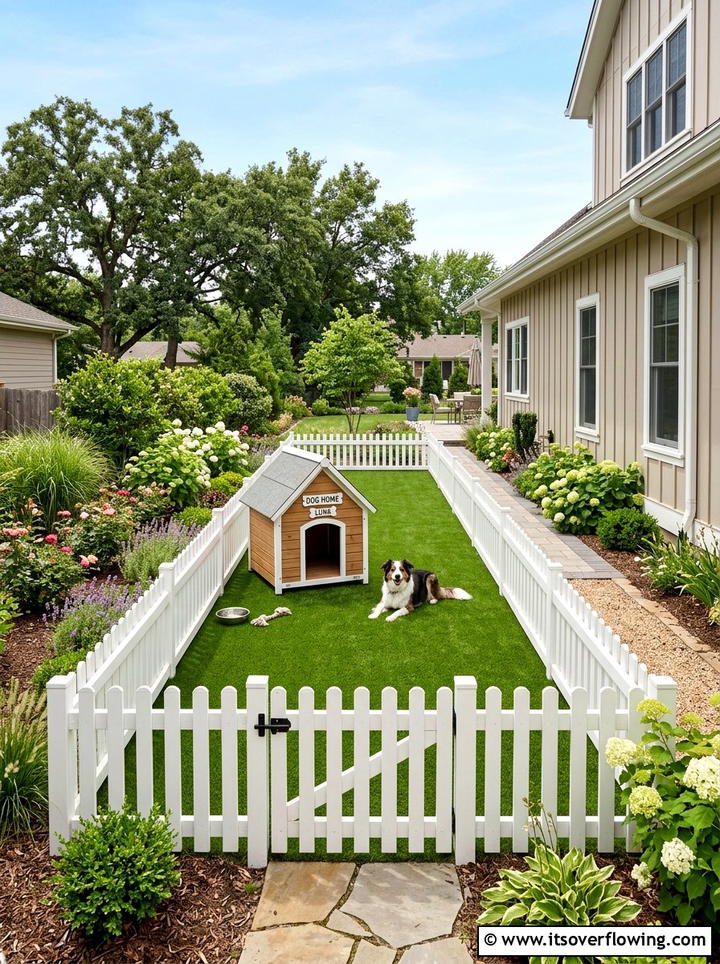 Dog Run Area - 25 creative garden ideas for side yards