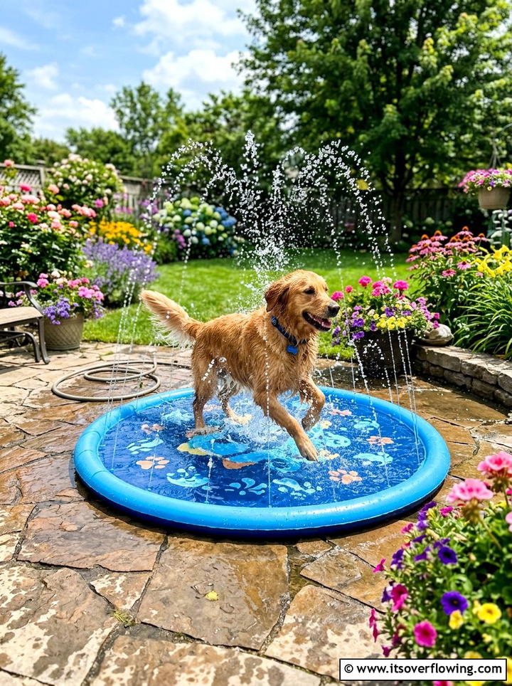 Dog Splash Pad - 25 backyard ideas for dogs