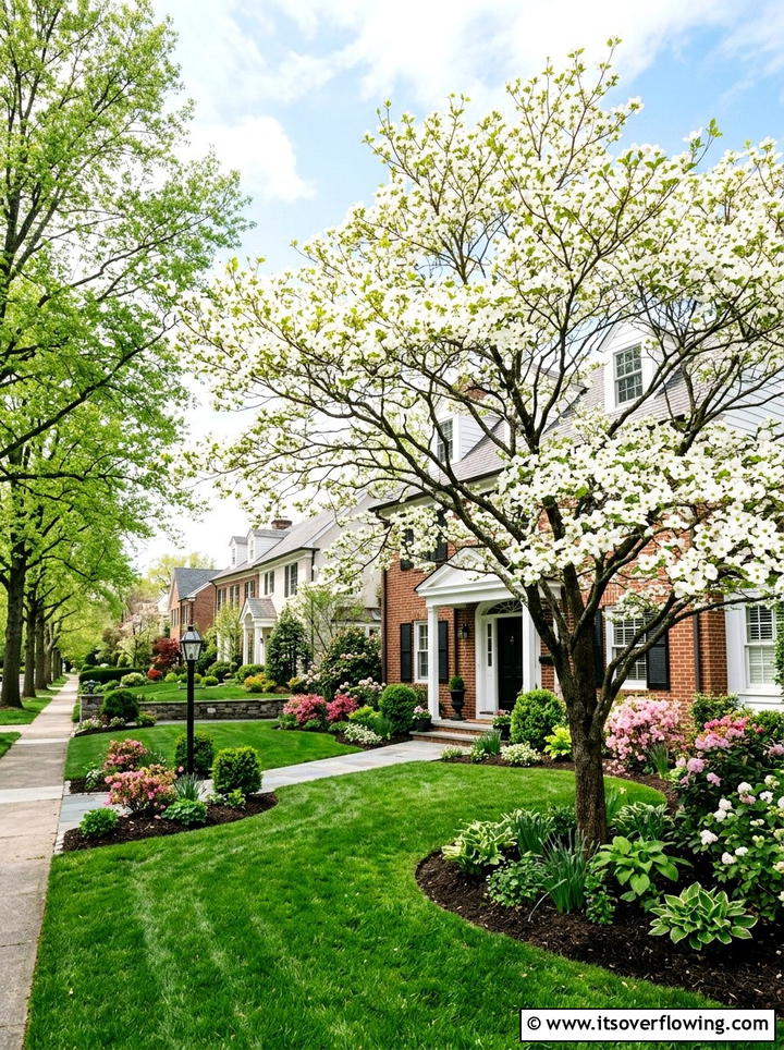 Dogwood tree landscape - 25 garden ideas for clay soil
