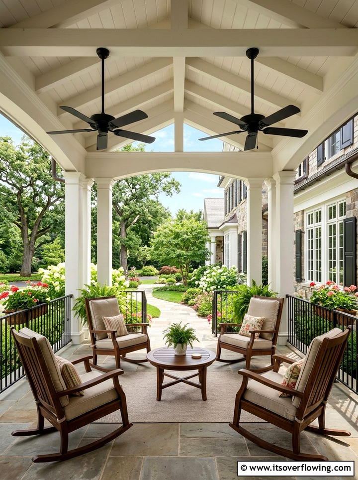 Double Ceiling Fan Porch - 25 front porch ideas with ceiling fan