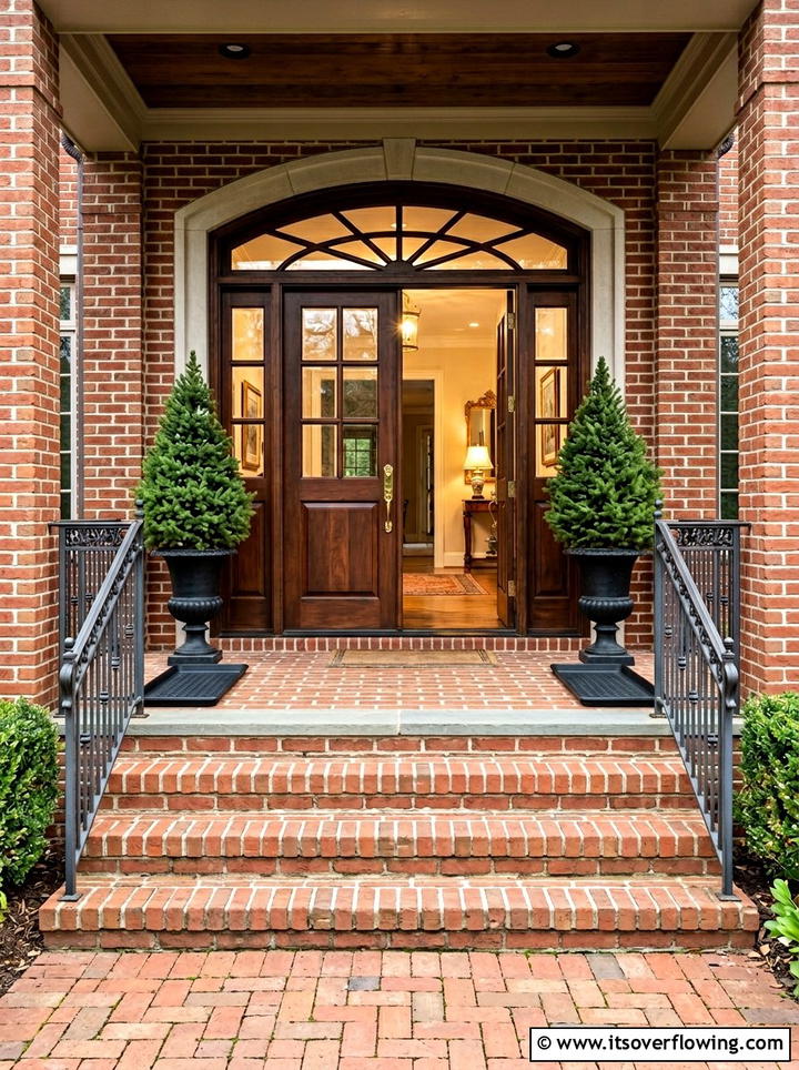 Double Door Entrance - 25 front porch ideas with boot tray