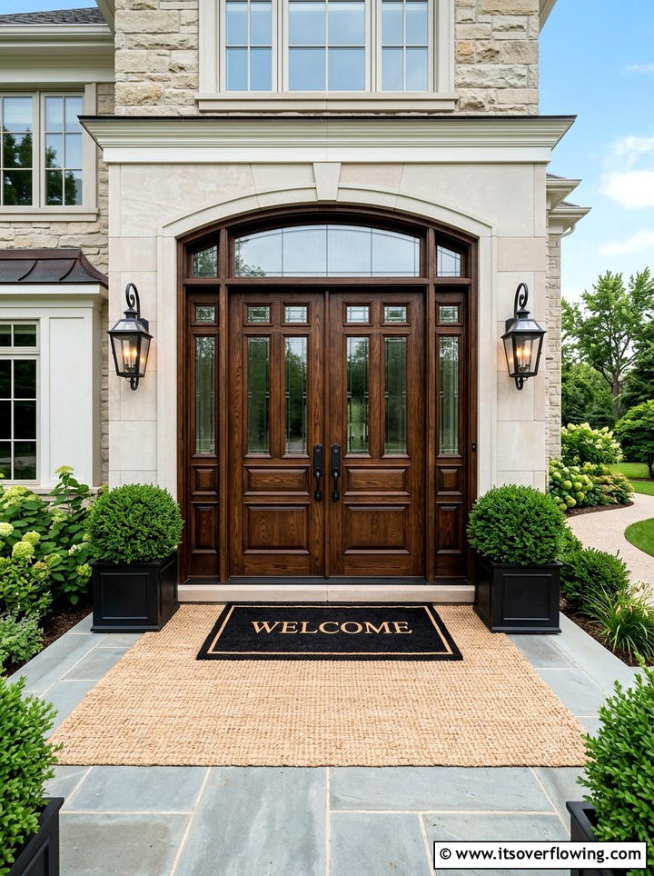 Double Front Door Entryway - 25 front porch ideas for large porches
