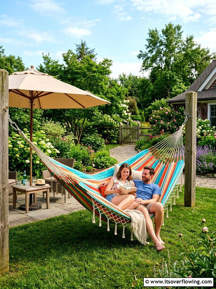 Double Hammock - 25 backyard ideas with hammock