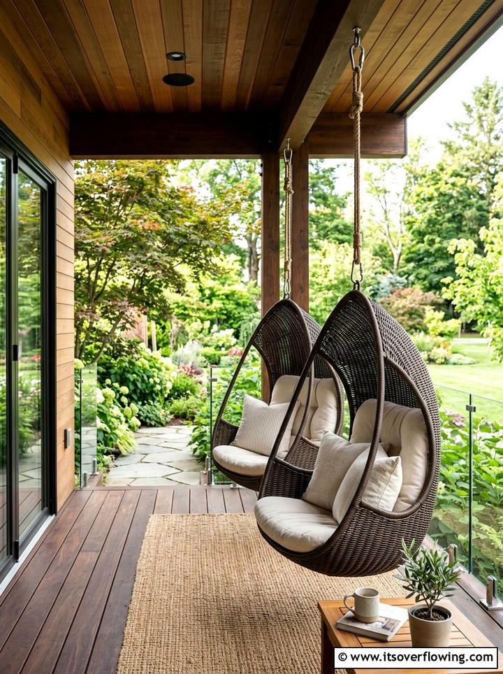 Double Hanging Chair Porch - 25 front porch ideas with porch swing