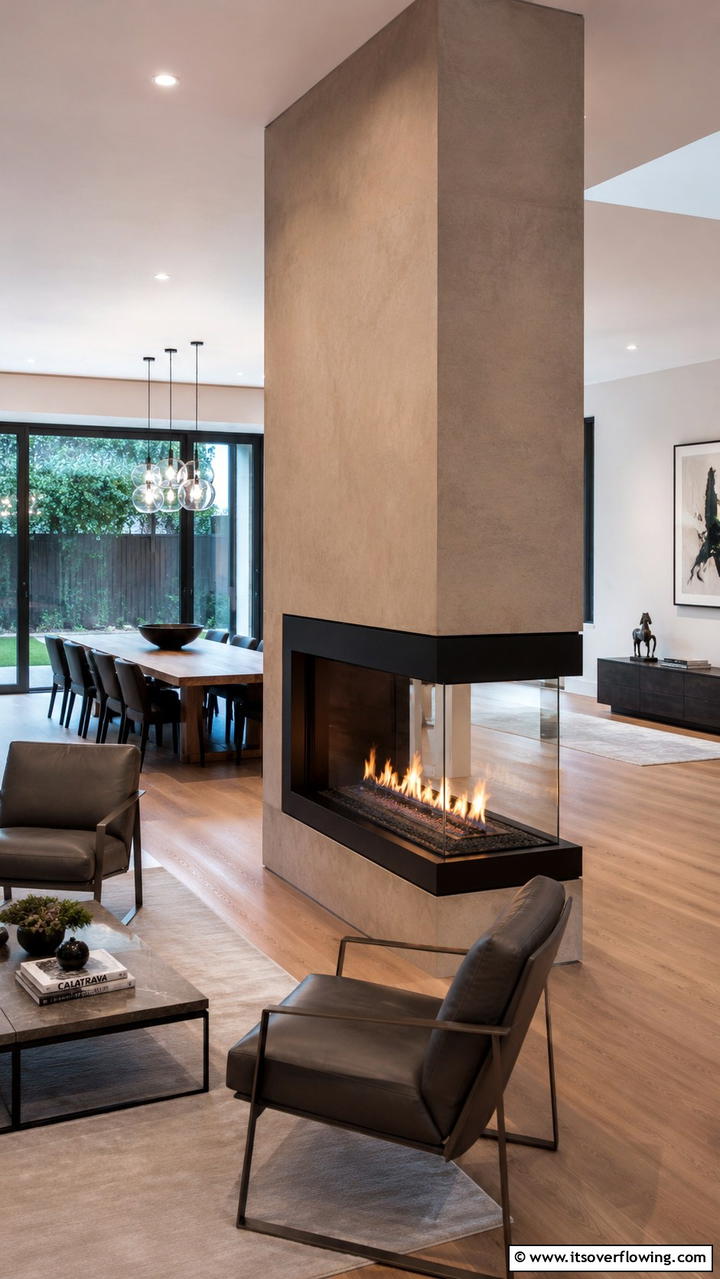 Double Sided Corner Fireplace - 25 Cozy Corner Fireplace Ideas for Your Home