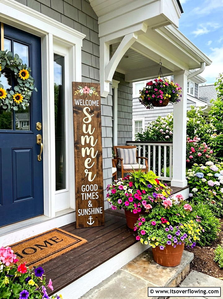 Double Sided Porch Sign - 25 front porch decor ideas with signs
