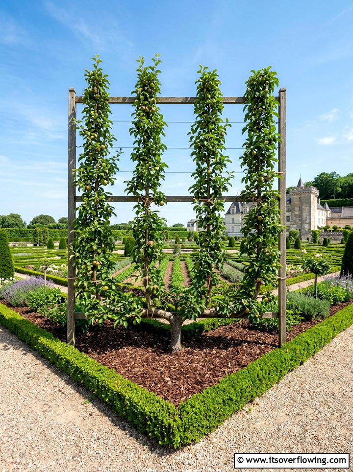 Double U shape espalier - 25 creative garden ideas with espalier trees