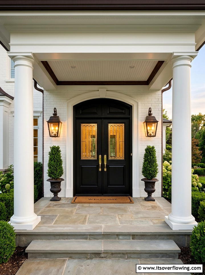 Double door sconce - 25 front porch ideas with sconces