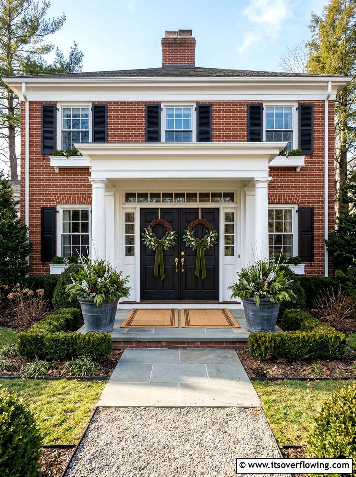 Double front door wreaths - 25 front porch decor ideas with wreaths
