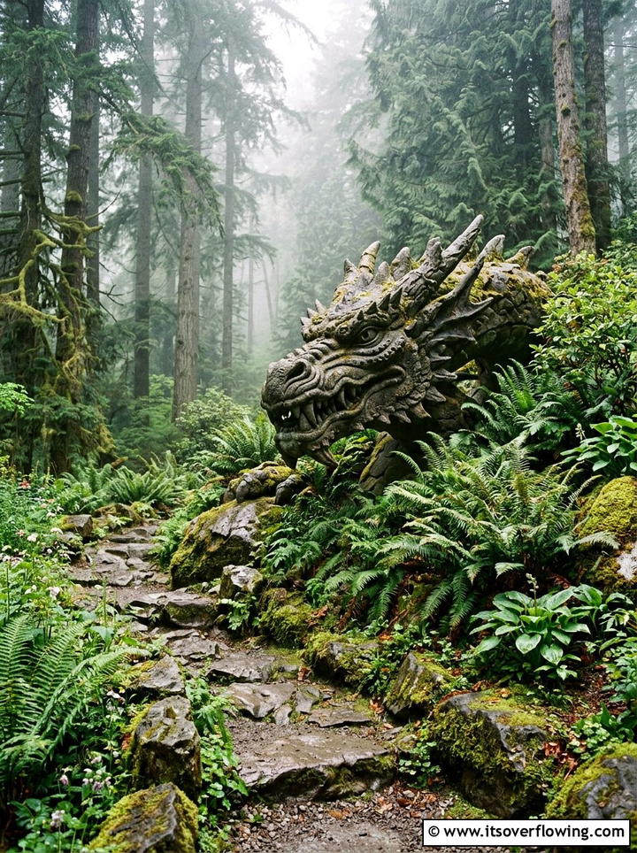 Dragon garden statues - 25 garden decor ideas with statues