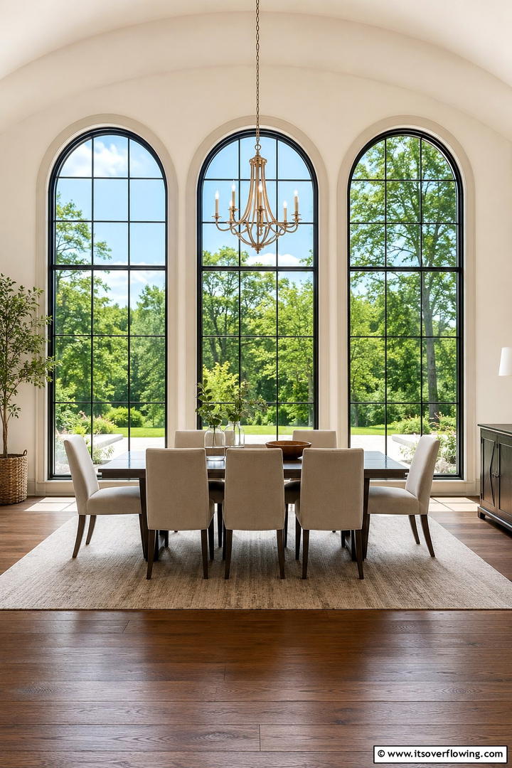 Dramatic Arched Windows - 30 Spanish Mediterranean House Ideas for Warm Exteriors