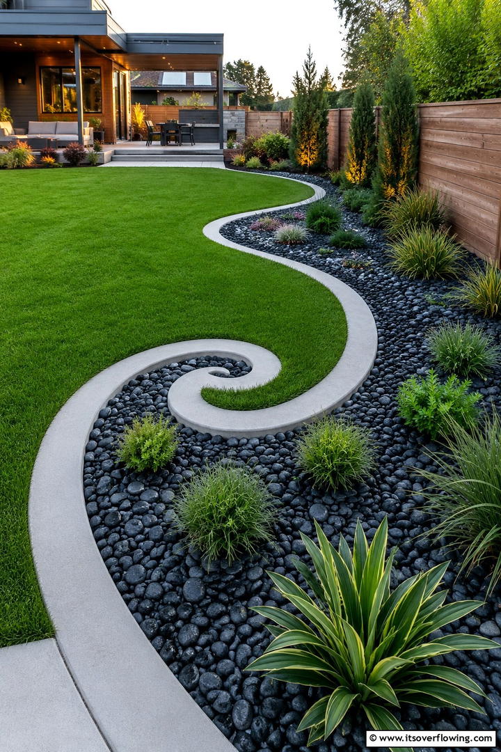 Dramatic Spiral Edge - 30 Spiral Garden Design Ideas for Unique Outdoor Layouts