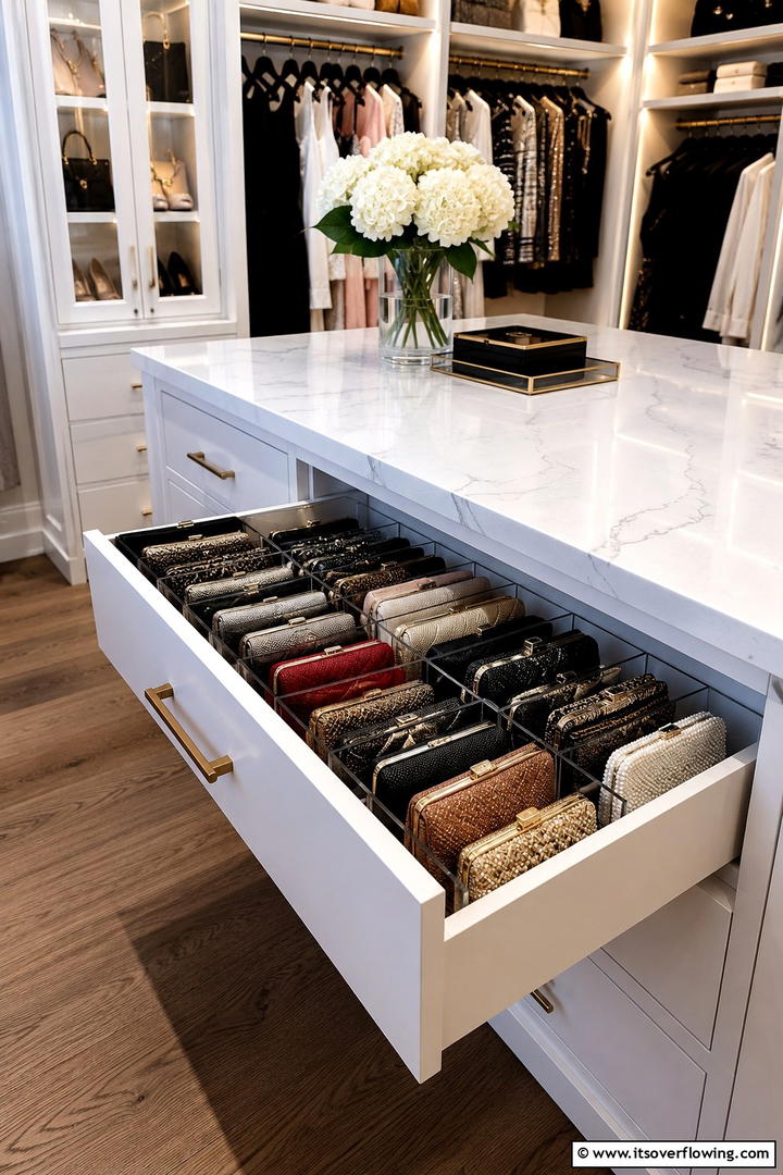 Drawer Dividers for Purses - 30 Practical Purse Storage Ideas to Organize Handbags