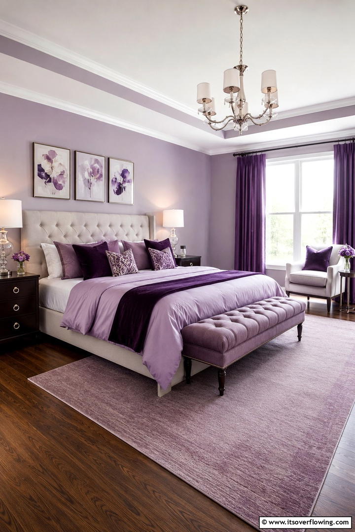 Dreamy Purple Palette - 30 Purple Bedroom Ideas for a Dreamy and Relaxing Retreat