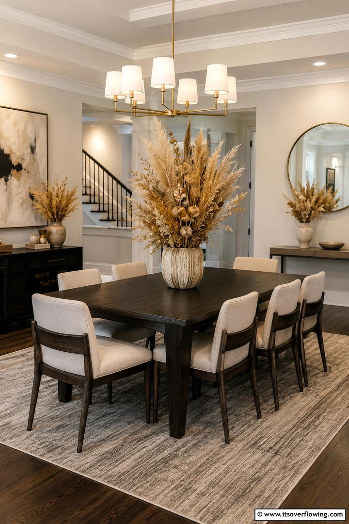 Dried Flower Arrangement Throughout Home - 50 Fall Decor Ideas for A Cozy Seasonal Refresh at Home