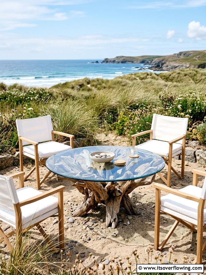 Driftwood Coffee Table - 25 upcycled garden ideas with outdoor tables