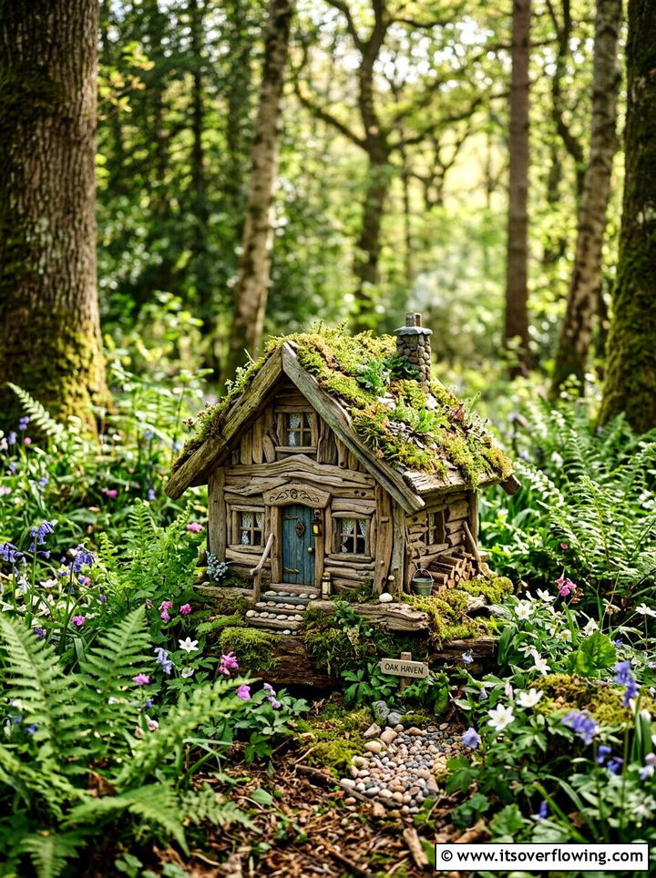 Driftwood Fairy House - 25 upcycled garden ideas with driftwood