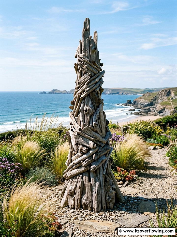 Driftwood Garden Sculpture - 25 garden decor ideas diy