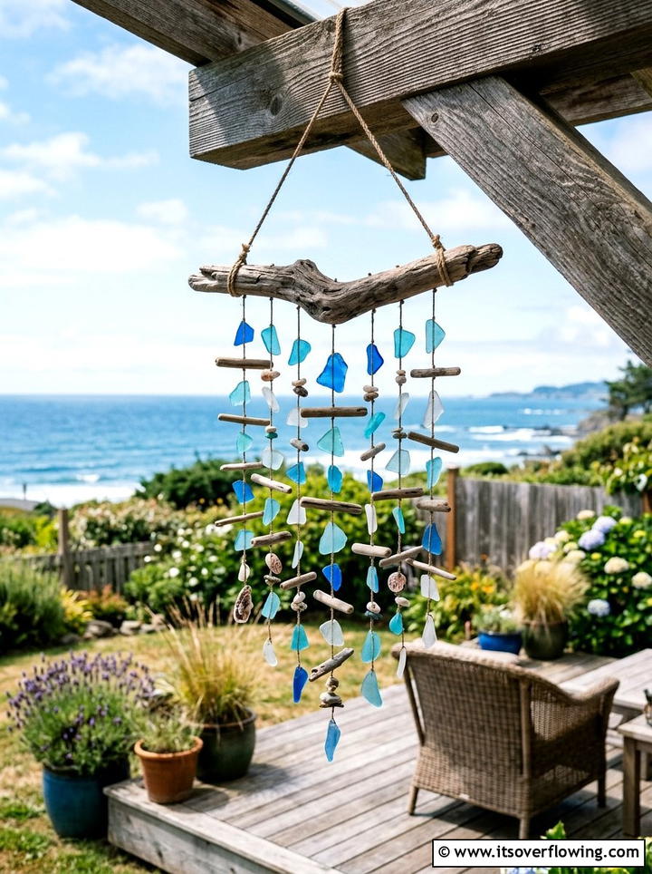 Driftwood Wind Chime - 25 garden decor ideas with driftwood accents