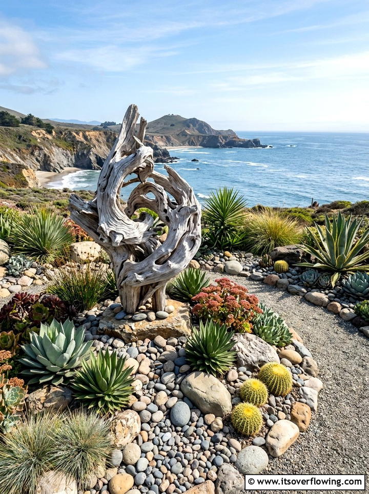 Driftwood garden sculpture - 25 garden decor ideas with rustic accents