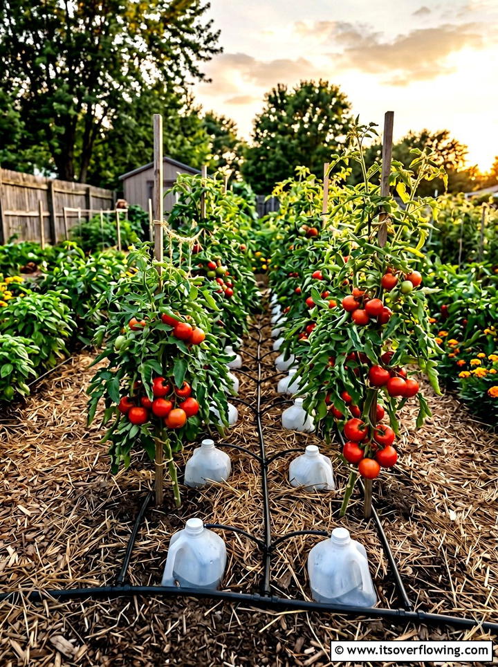 Drip Irrigation System - 25 recycled garden ideas with milk jugs