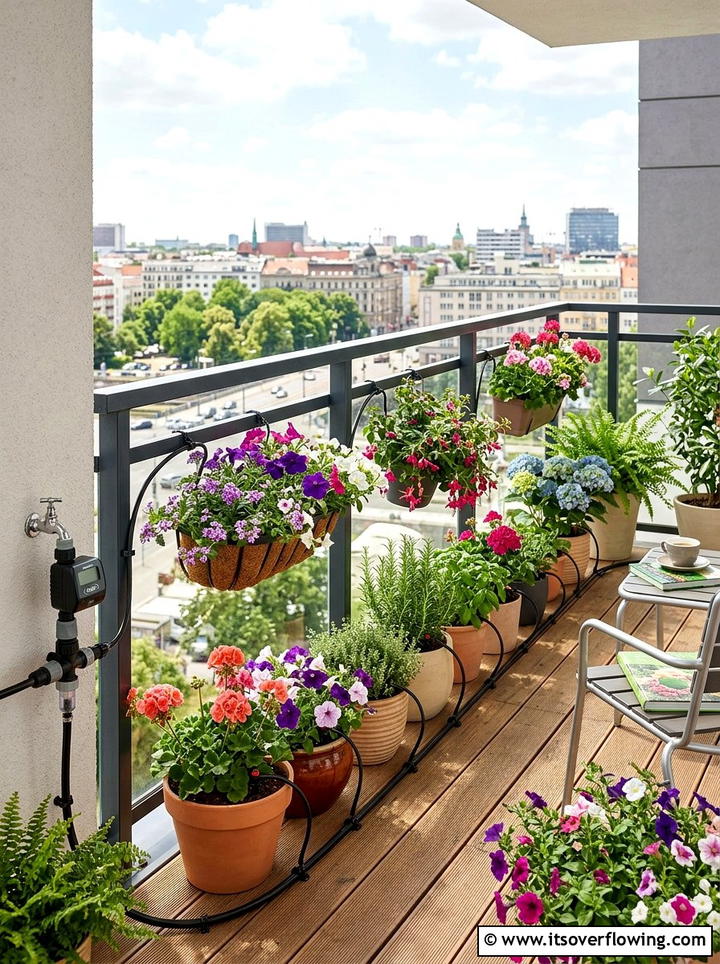 Drip irrigation balcony - 25 creative garden ideas for urban homes