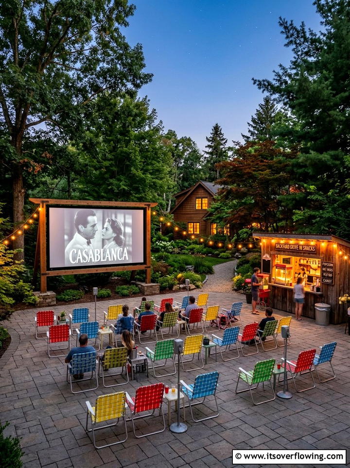 Drive In Movie Backyard - 25 backyard ideas with projector screen