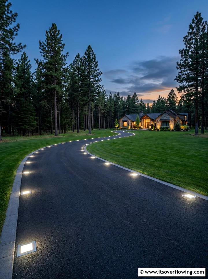 Driveway Edge Lights - 25 garden ideas with lights