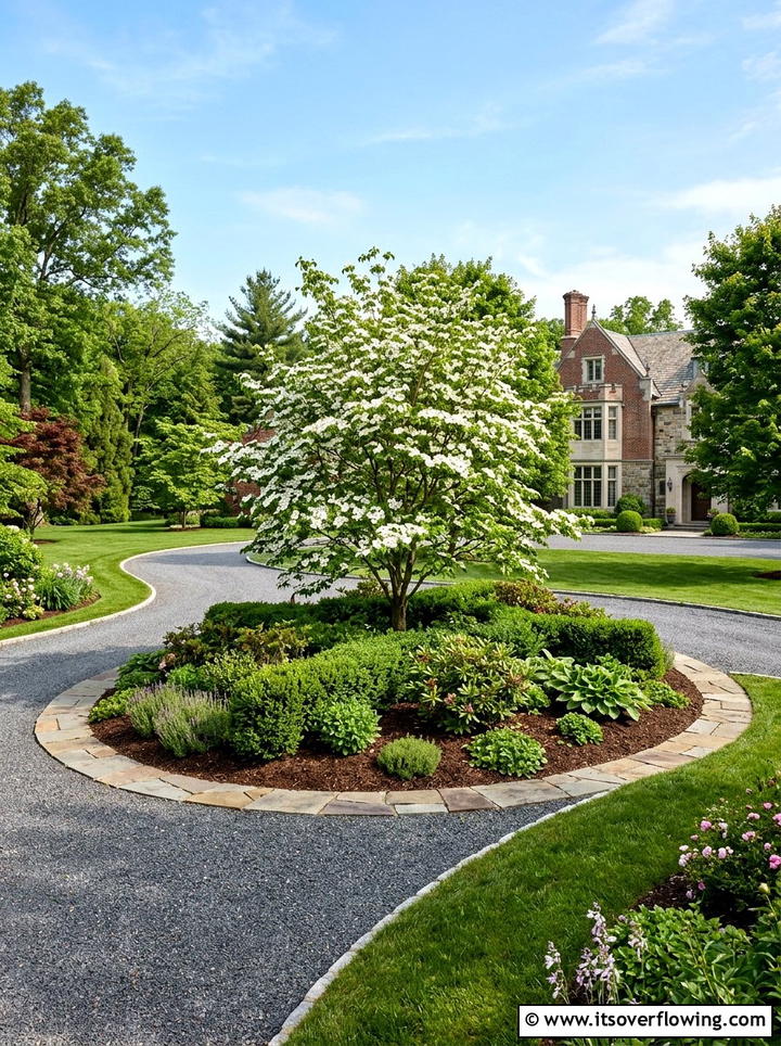 Driveway island garden - 25 garden design ideas for driveways