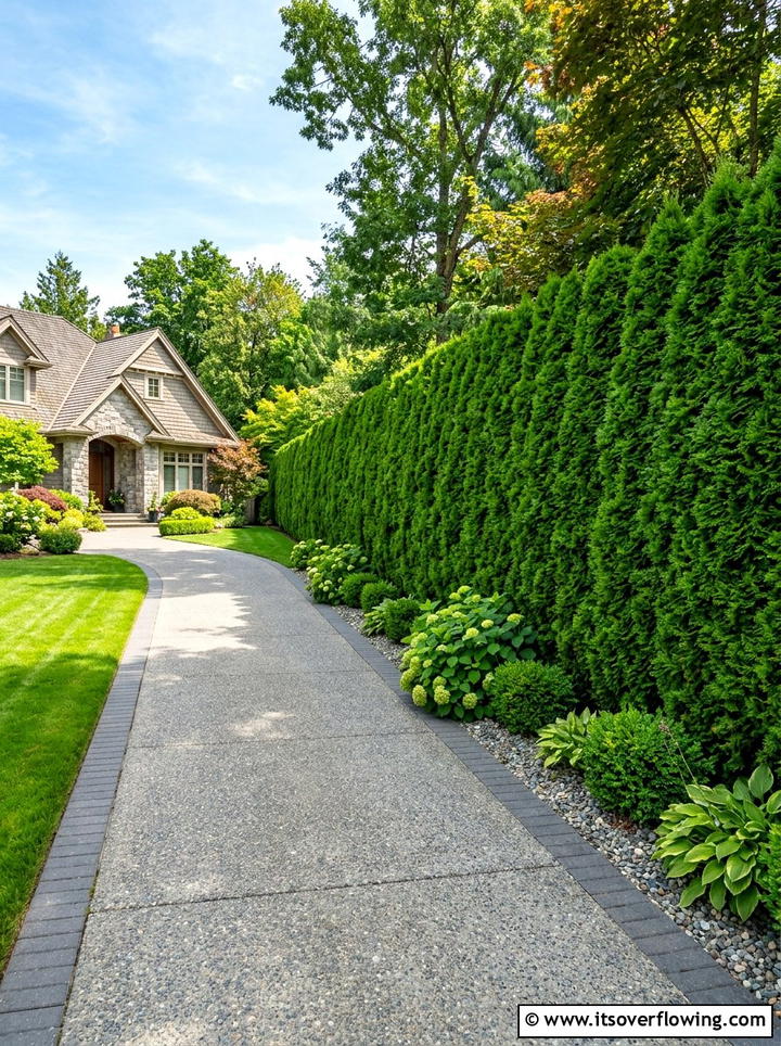 Driveway privacy hedge - 25 garden design ideas for driveways