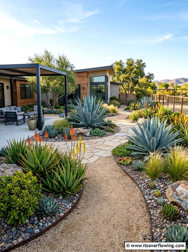 Drought Tolerant Backyard - 25 backyard ideas with succulents