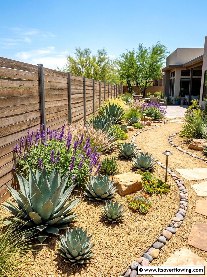 Drought Tolerant Landscape - 25 garden design ideas for fence lines