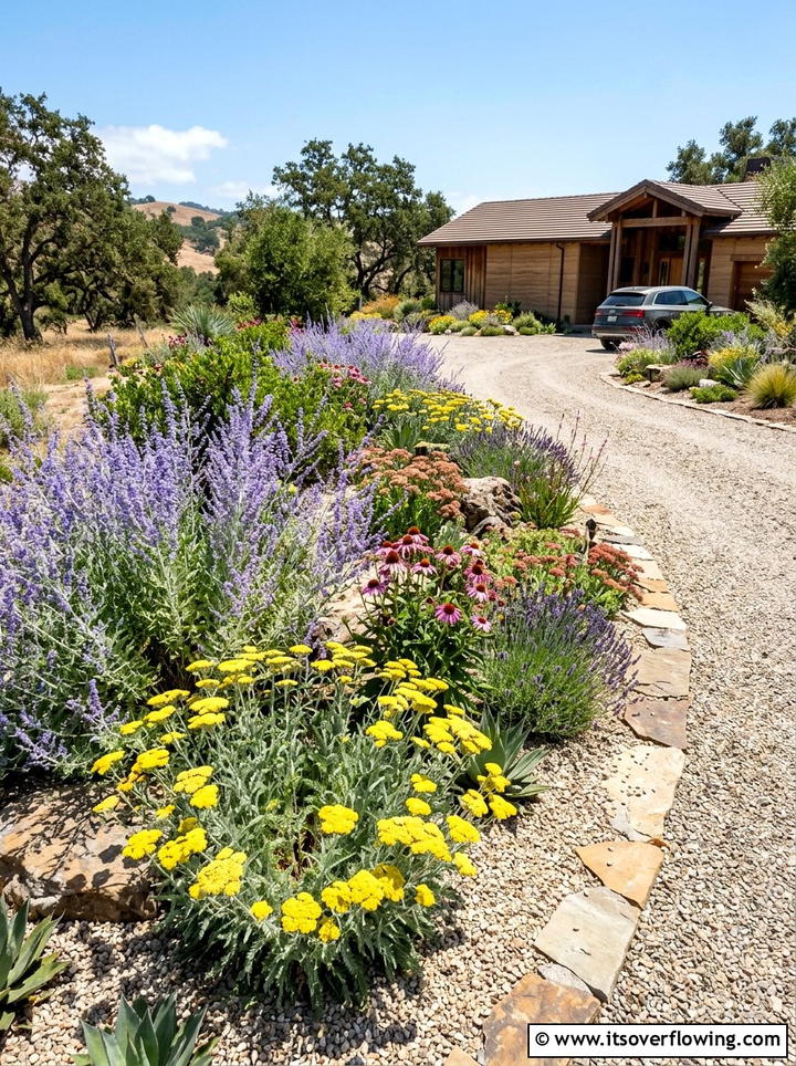 Drought tolerant driveway garden - 25 garden design ideas for driveways