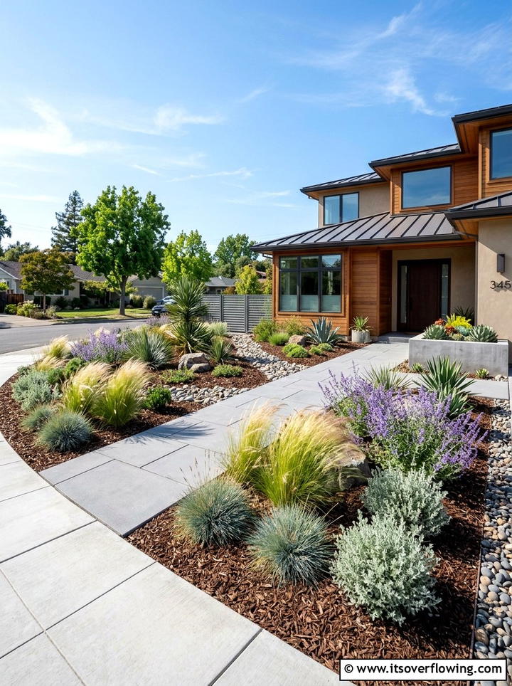 Drought tolerant front yard - 25 cheap garden ideas with native plants