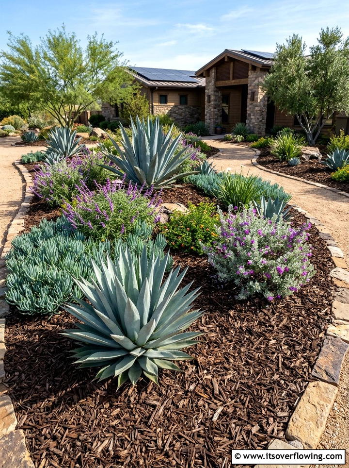 Drought tolerant garden bed - 25 garden design ideas with succulent beds