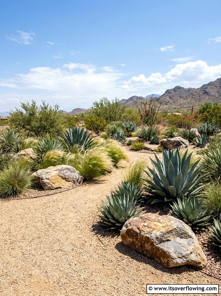 Drought tolerant gravel landscape - 25 garden design ideas with gravel gardens