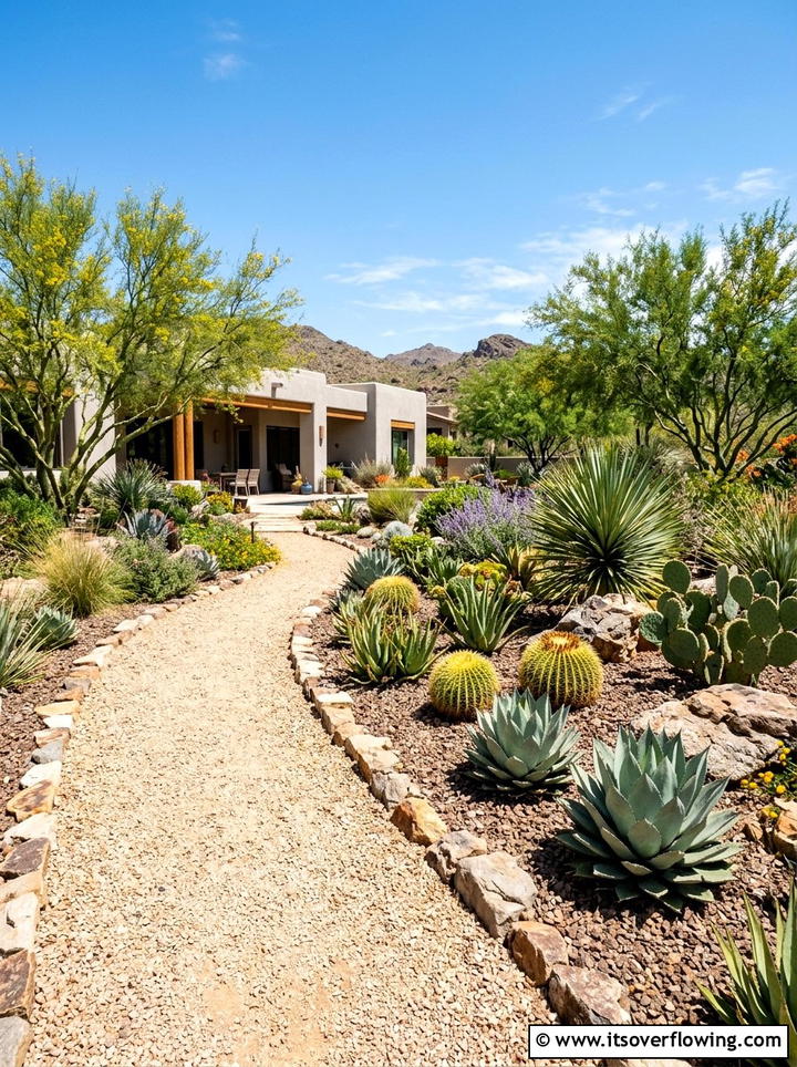 Drought tolerant gravel path - 25 backyard ideas with pathways