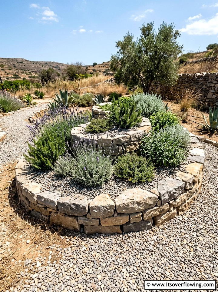 Drought tolerant herb spiral - 25 garden ideas with herb spirals