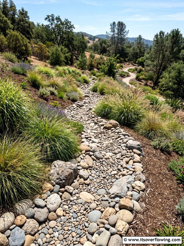 Dry Creek Bed - 25 garden ideas for sloped yards