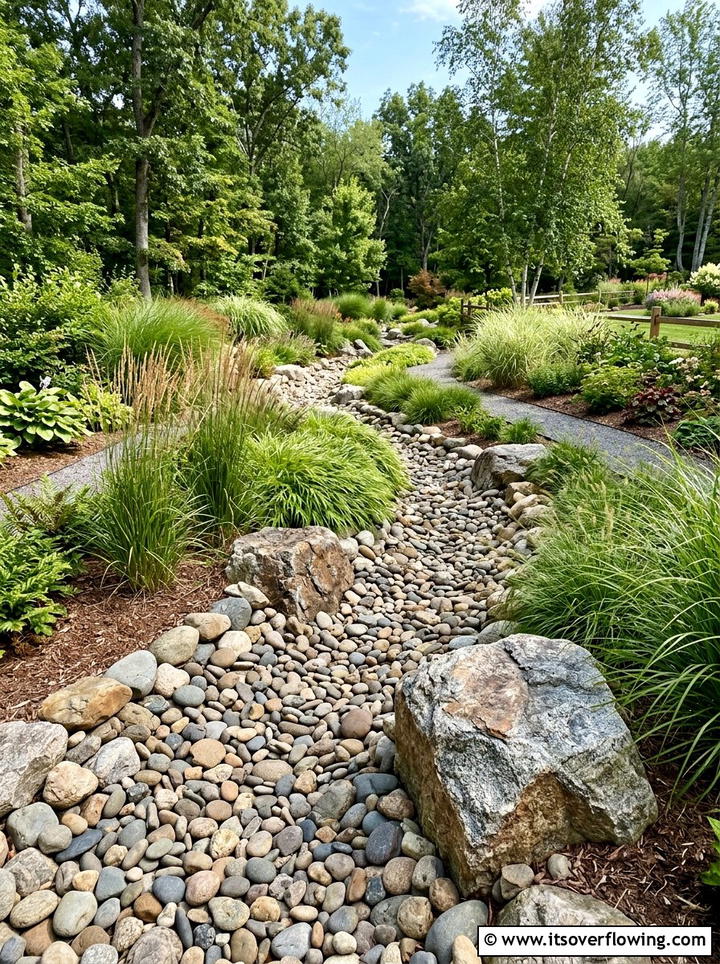 Dry Creek Bed - 25 creative garden ideas diy