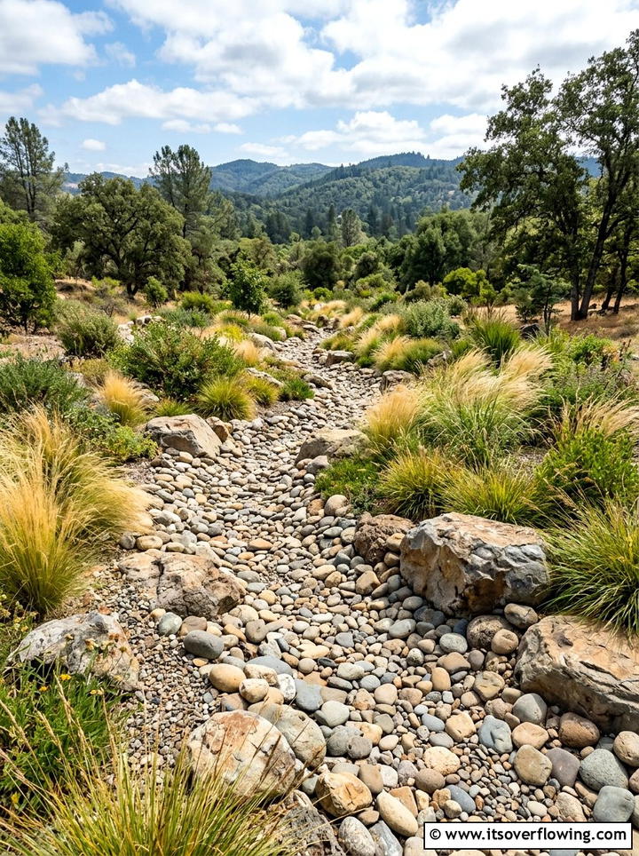 Dry Creek Bed - 25 creative garden ideas for side yards