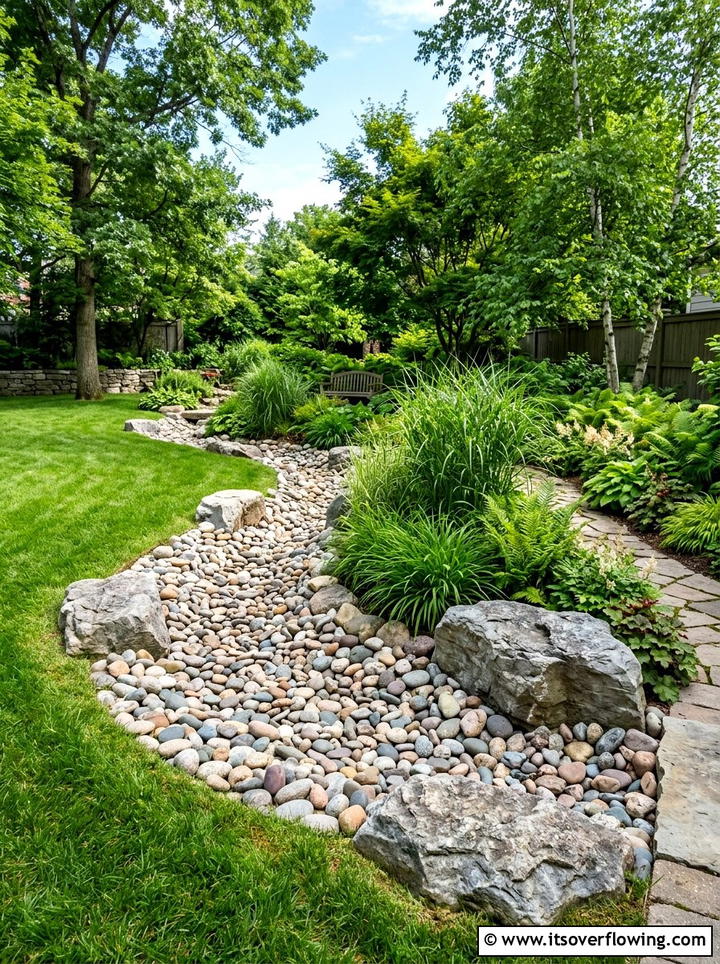 Dry Creek Bed Landscaping - 25 backyard ideas with rain garden