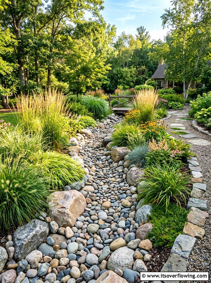 Dry Creek Bed Landscaping - 25 backyard ideas with drainage solutions